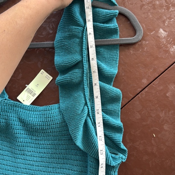 Blue Ribbed Sheath Dress - Picture 10 of 10